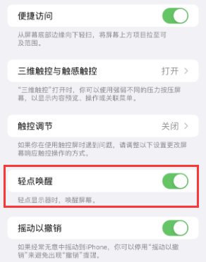 义乌苹果授权维修站分享iPhone轻点无法唤醒怎么办 