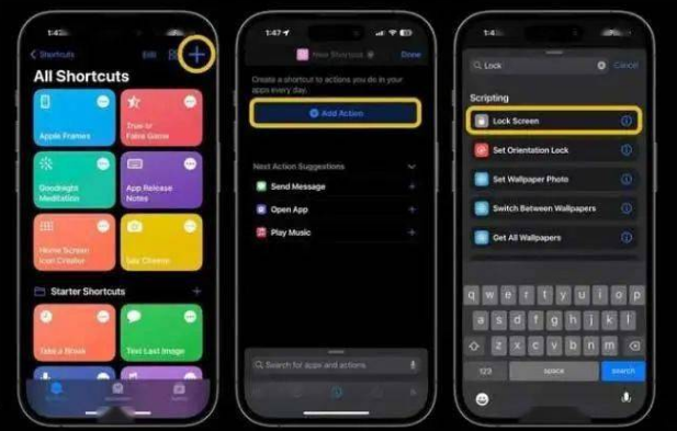 义乌苹果14锁屏维修店分享iPhone14升级iOS16.4后如何创建锁屏快捷方式 